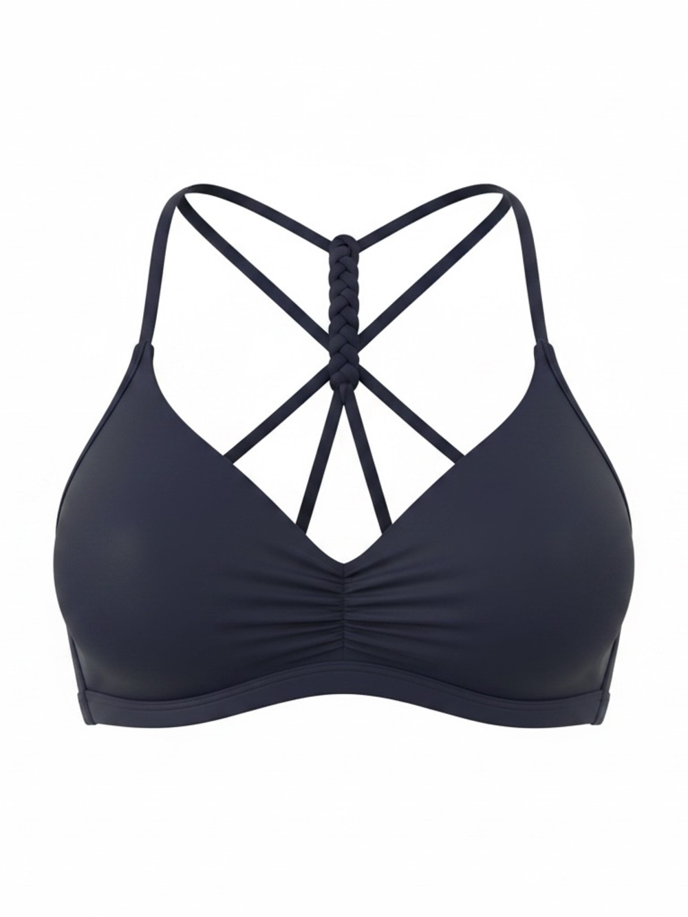 Strappy Back Wireless CupShe Swim top in Navy